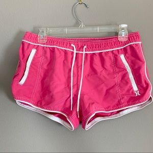 (3 for $25) Hurley Ladies Pink Swim Shorts Size L